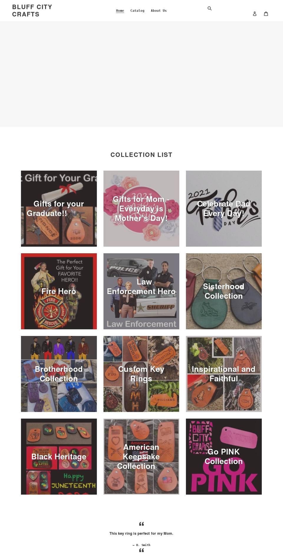 bluffcitycrafts.com shopify website screenshot