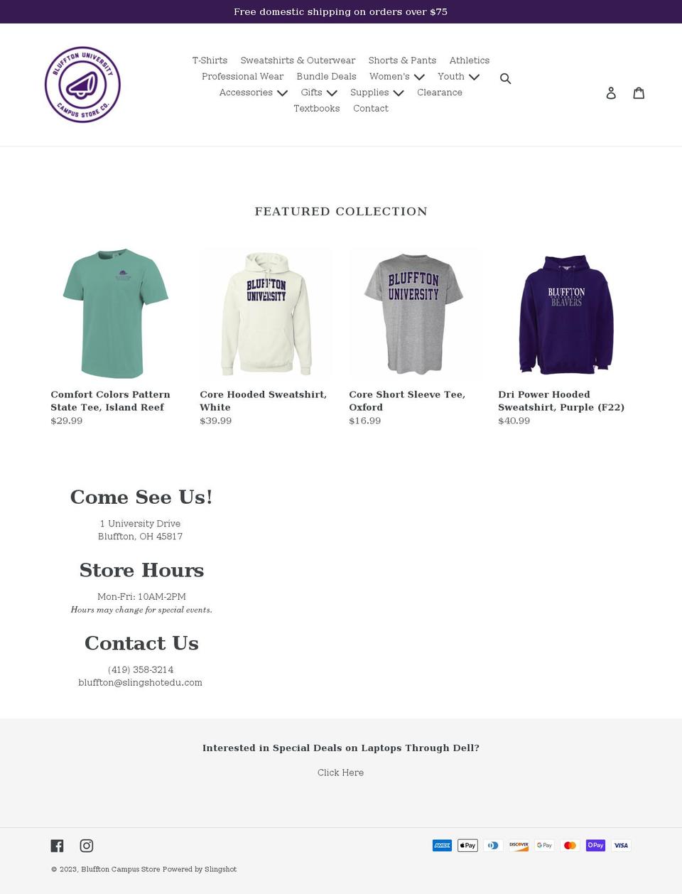 blufftongear.com shopify website screenshot