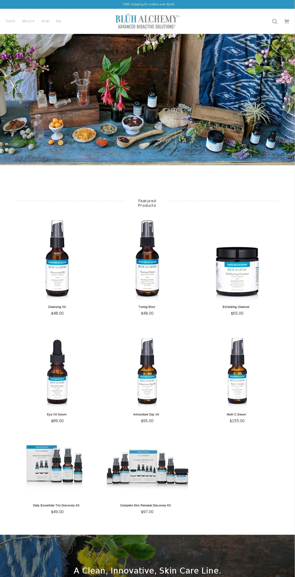 bluhalchemy.com shopify website screenshot