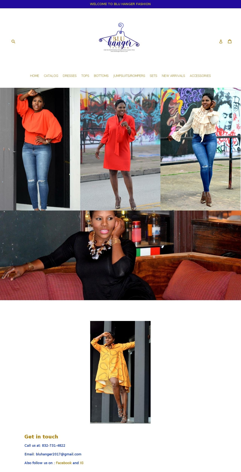 bluhangerfashion.com — Shopify storefront screenshot