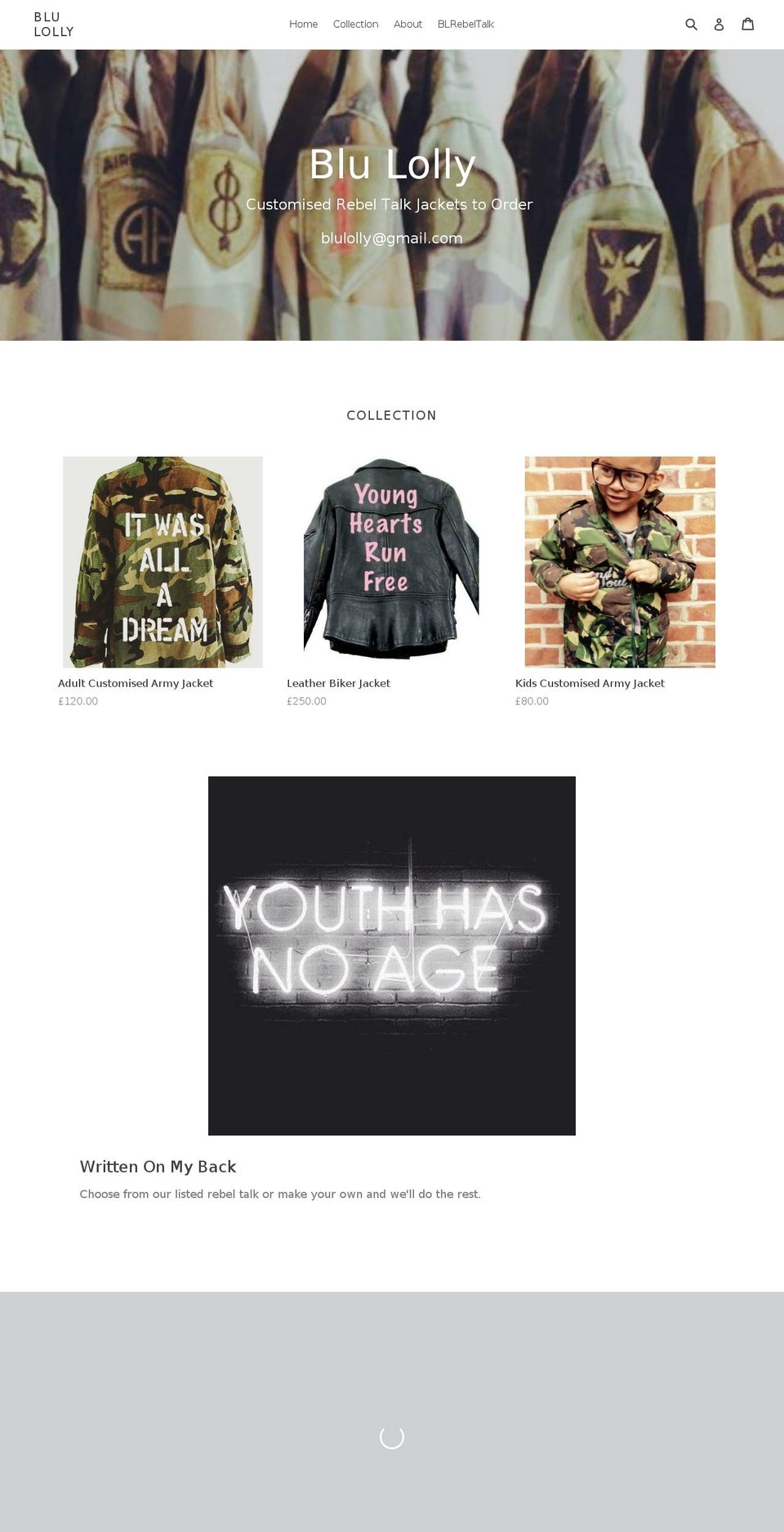 blulolly.com — Shopify storefront screenshot