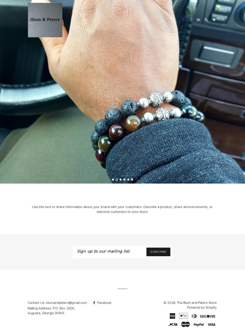blumandpeters.com — Shopify storefront screenshot