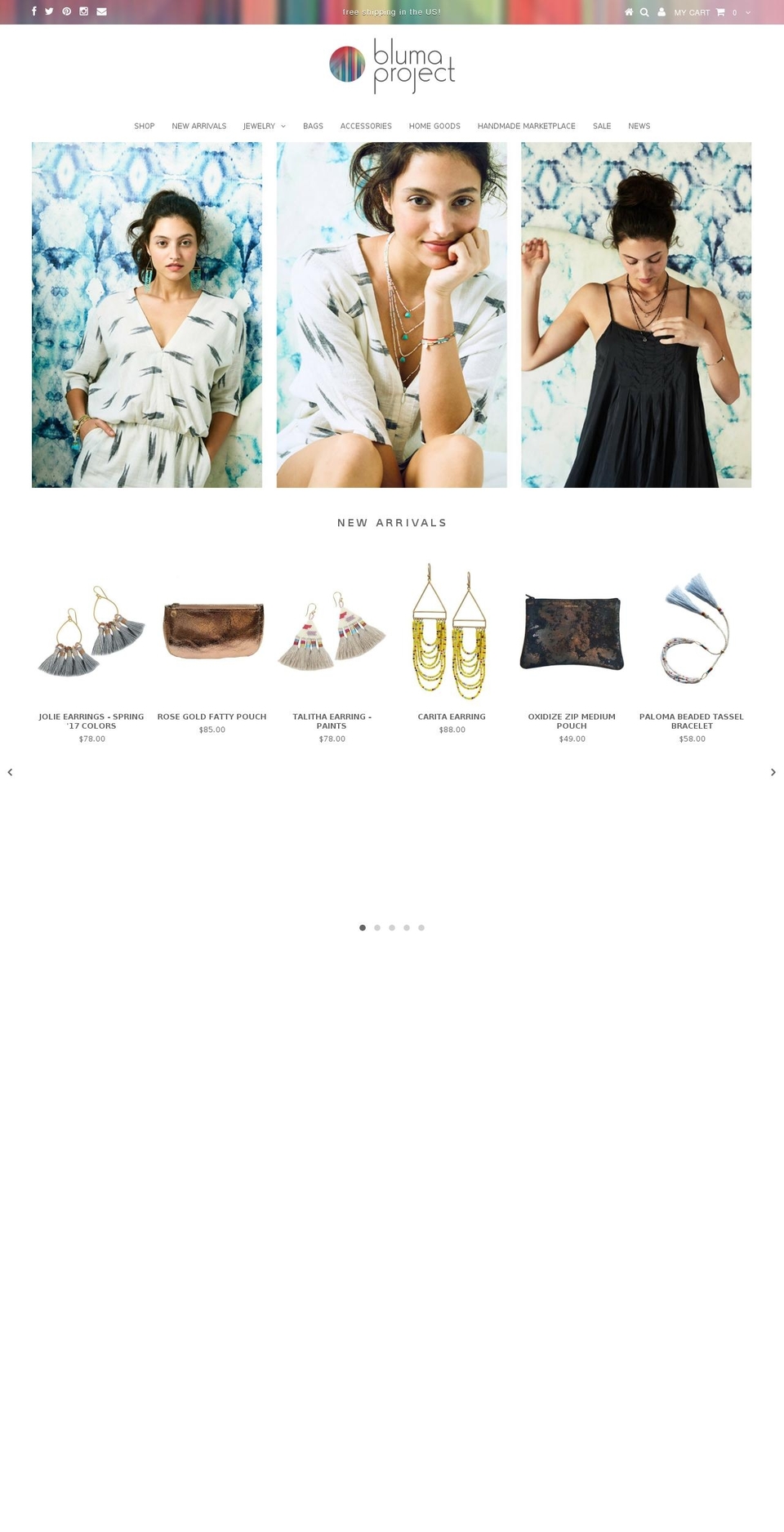 blumaproject.com shopify website screenshot