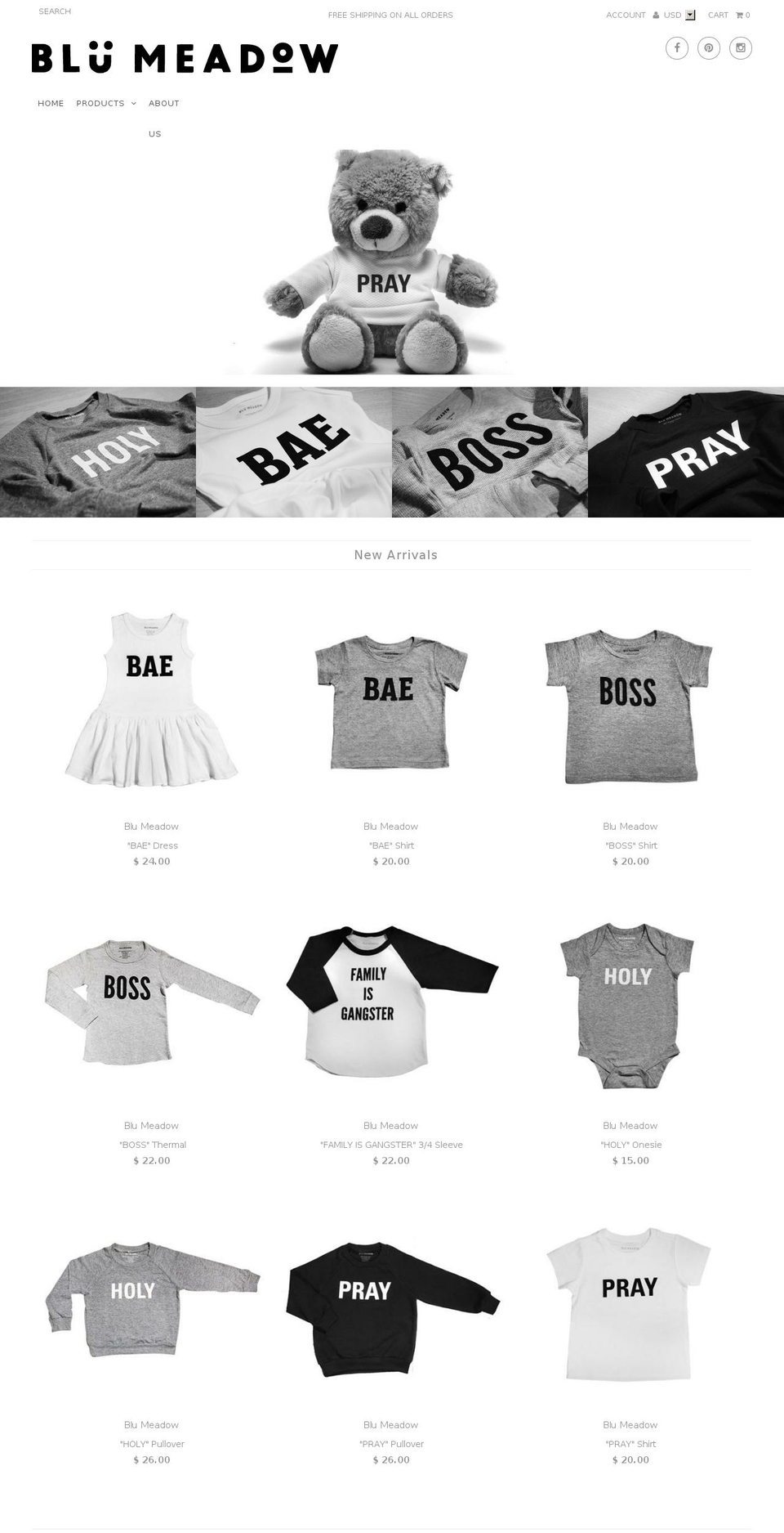 blumeadow.com shopify website screenshot