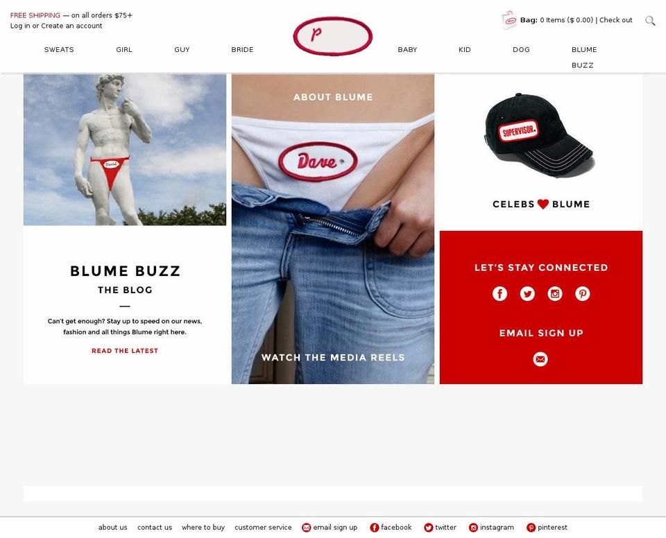 Lingerie Shopify theme site example blumebuzz.com