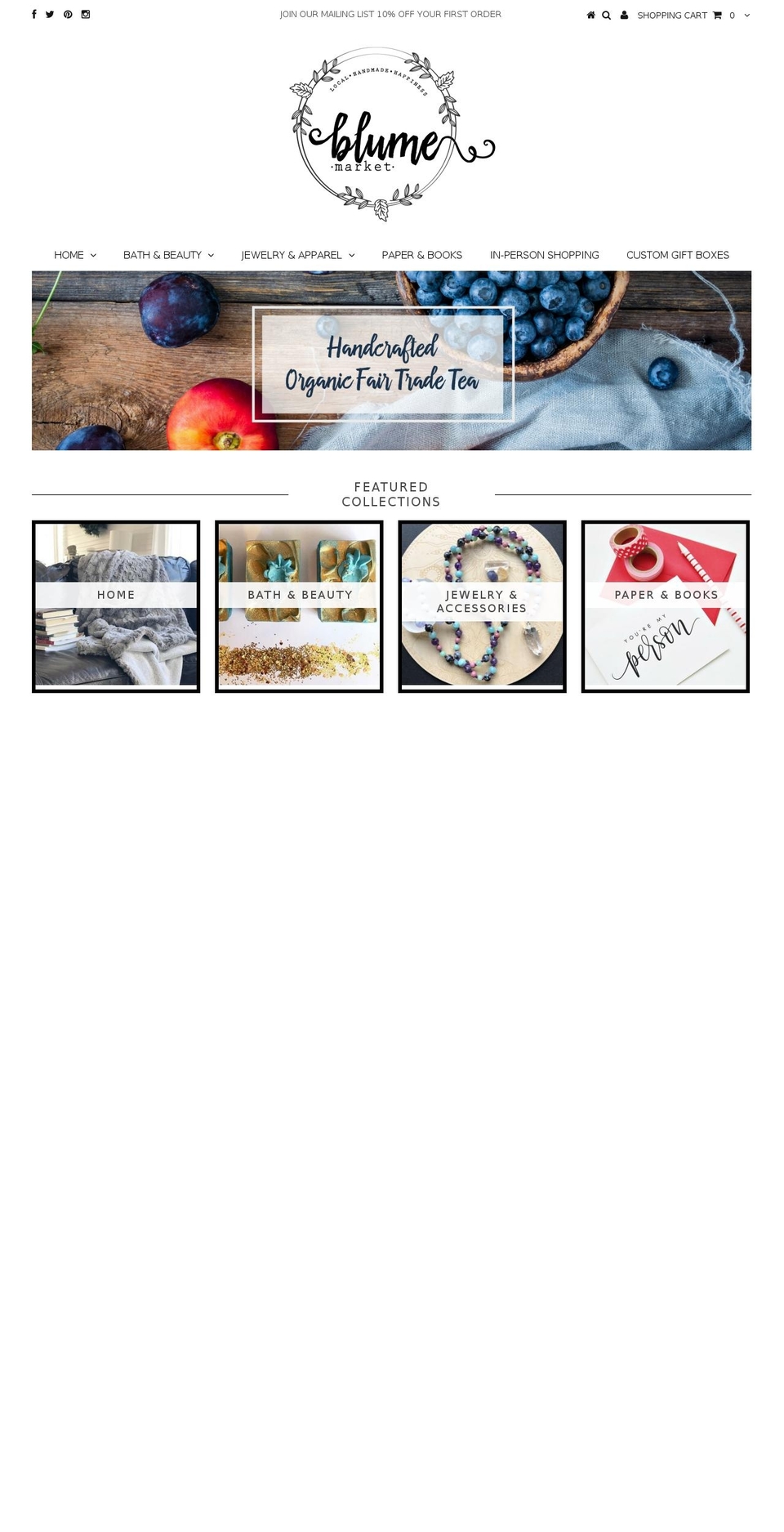 blumemarket.com shopify website screenshot