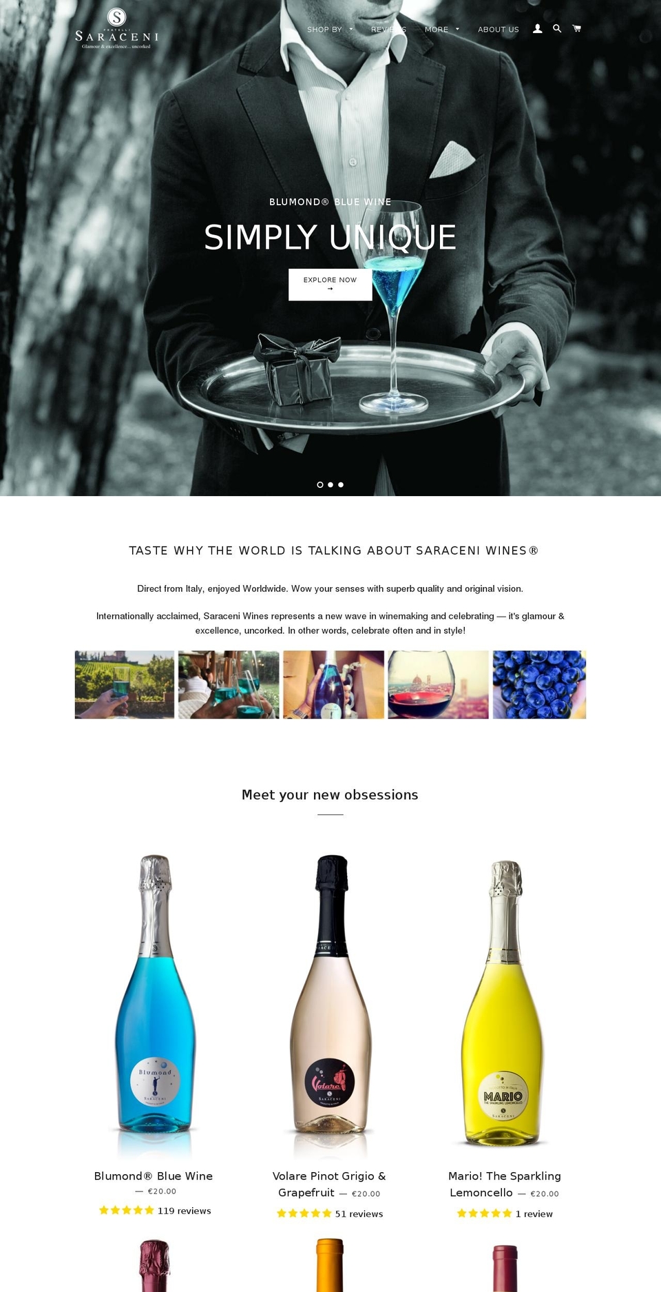 blumondwine.com shopify website screenshot