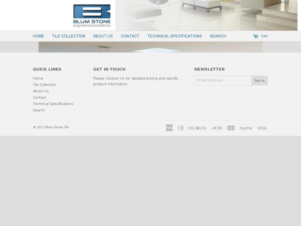 blumstonetile.com shopify website screenshot