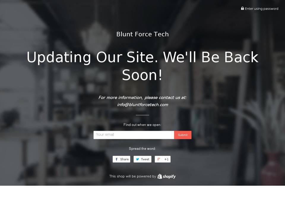 bluntforcetech.com shopify website screenshot