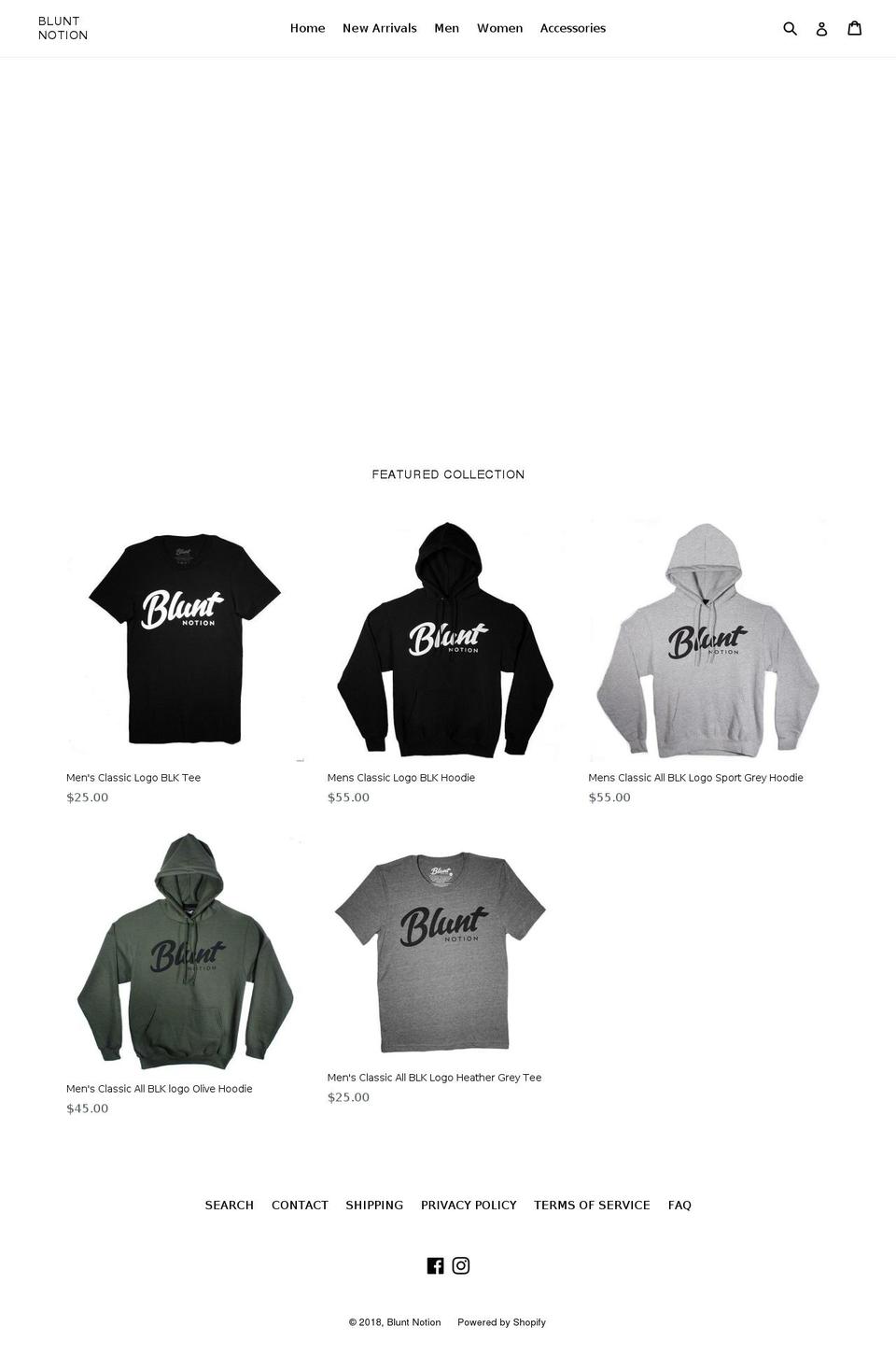 bluntnotion.com — Shopify storefront screenshot