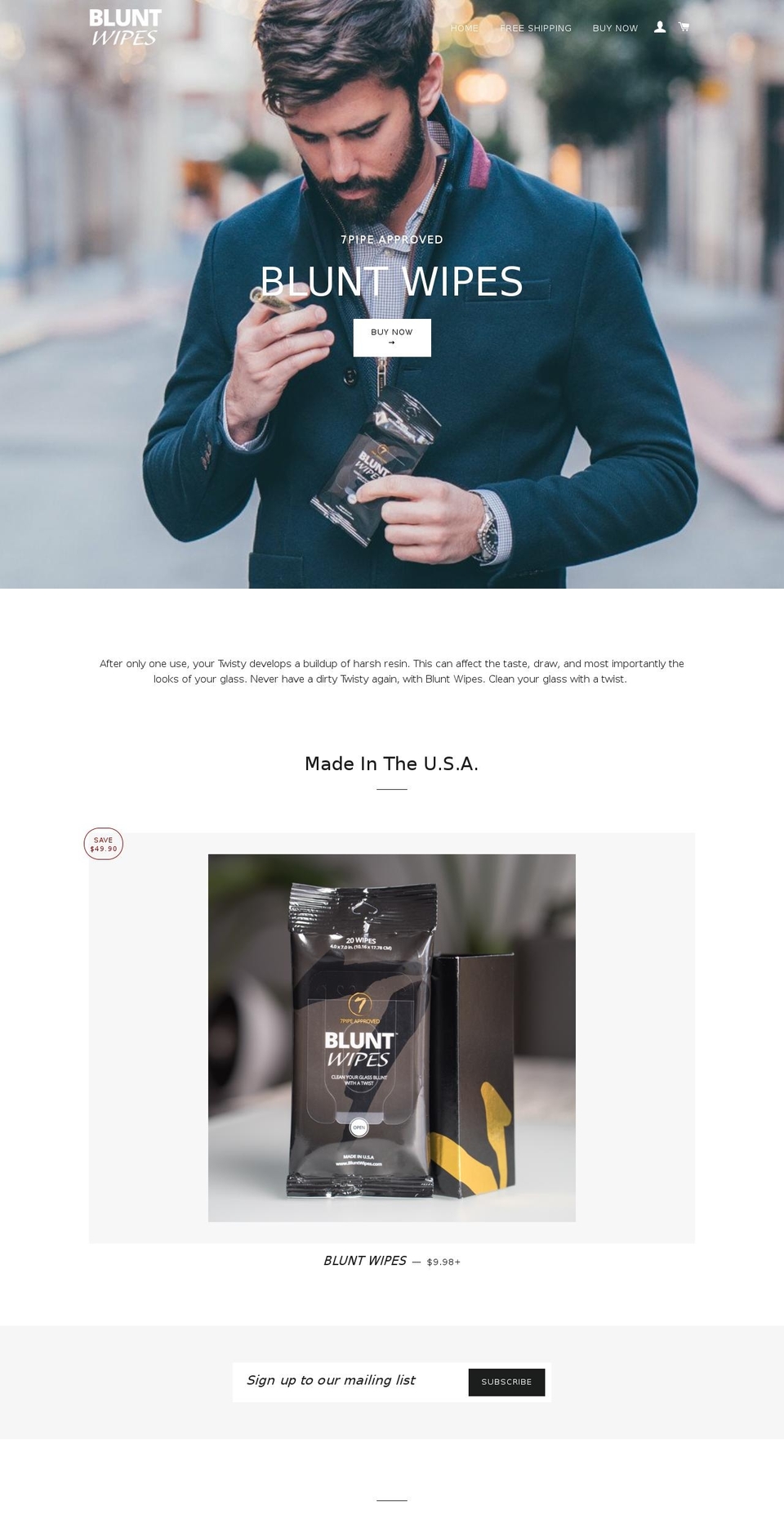 bluntwipe.com — Shopify storefront screenshot