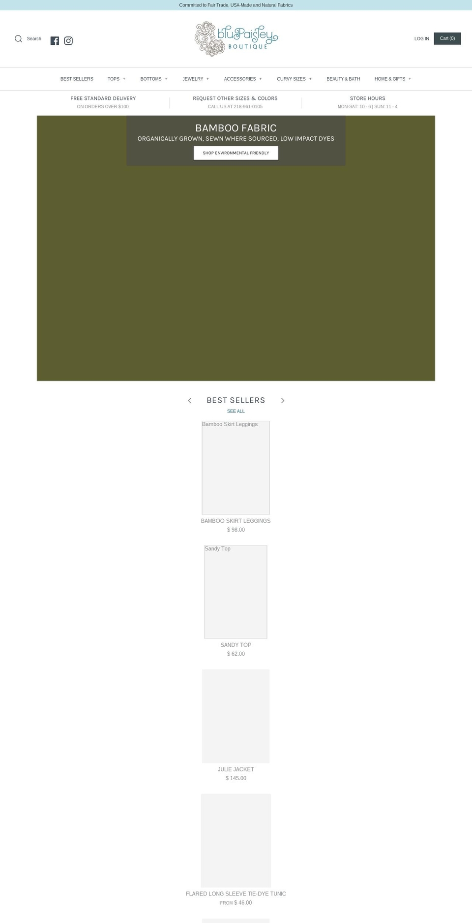 blupaisley.com — Shopify storefront screenshot