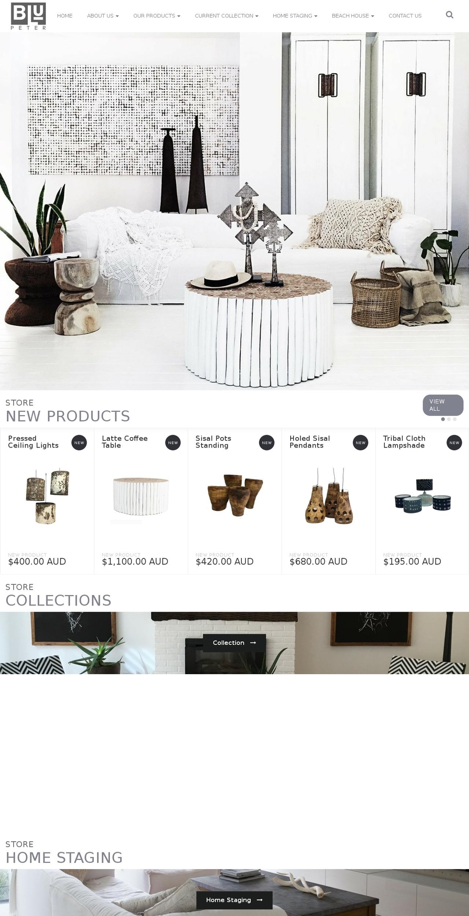 blupeter.com.au shopify website screenshot