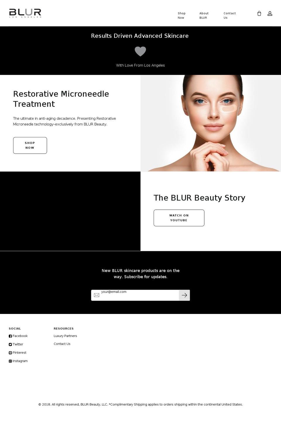 blurbeauty.com — Shopify storefront screenshot