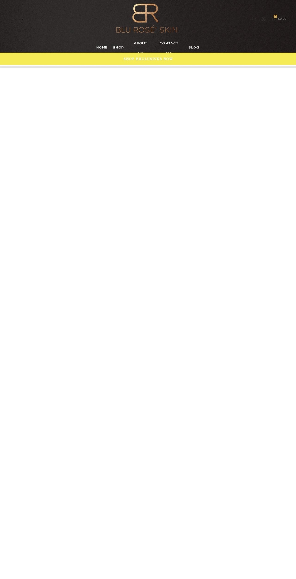 B wide anim v Shopify theme site example bluroseskin.com