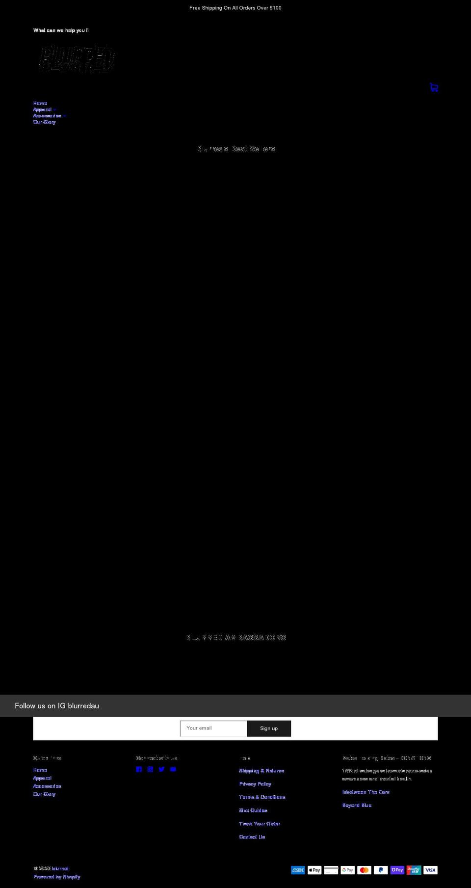 blurredau.com shopify website screenshot