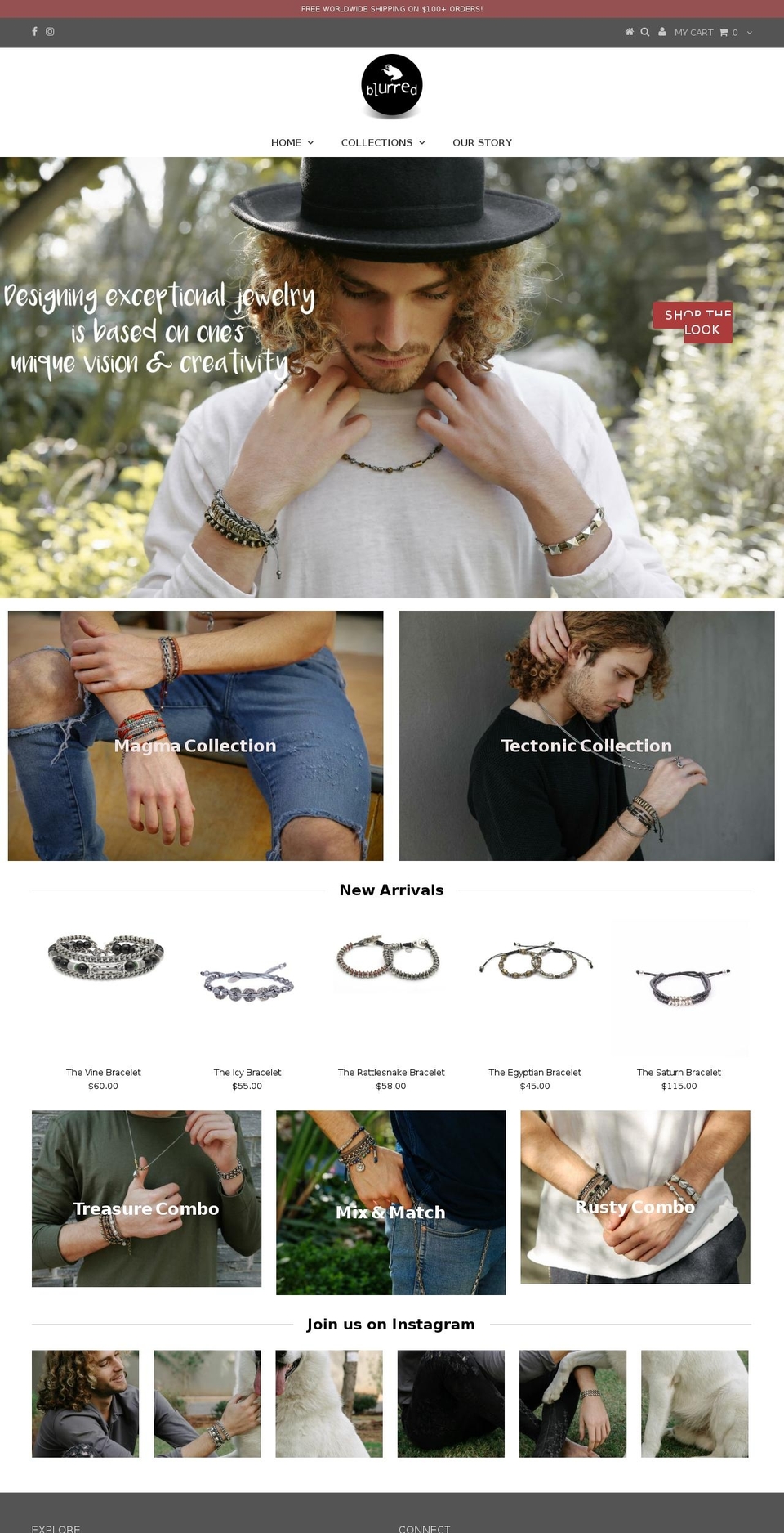 blurredjewelry.com — Shopify storefront screenshot