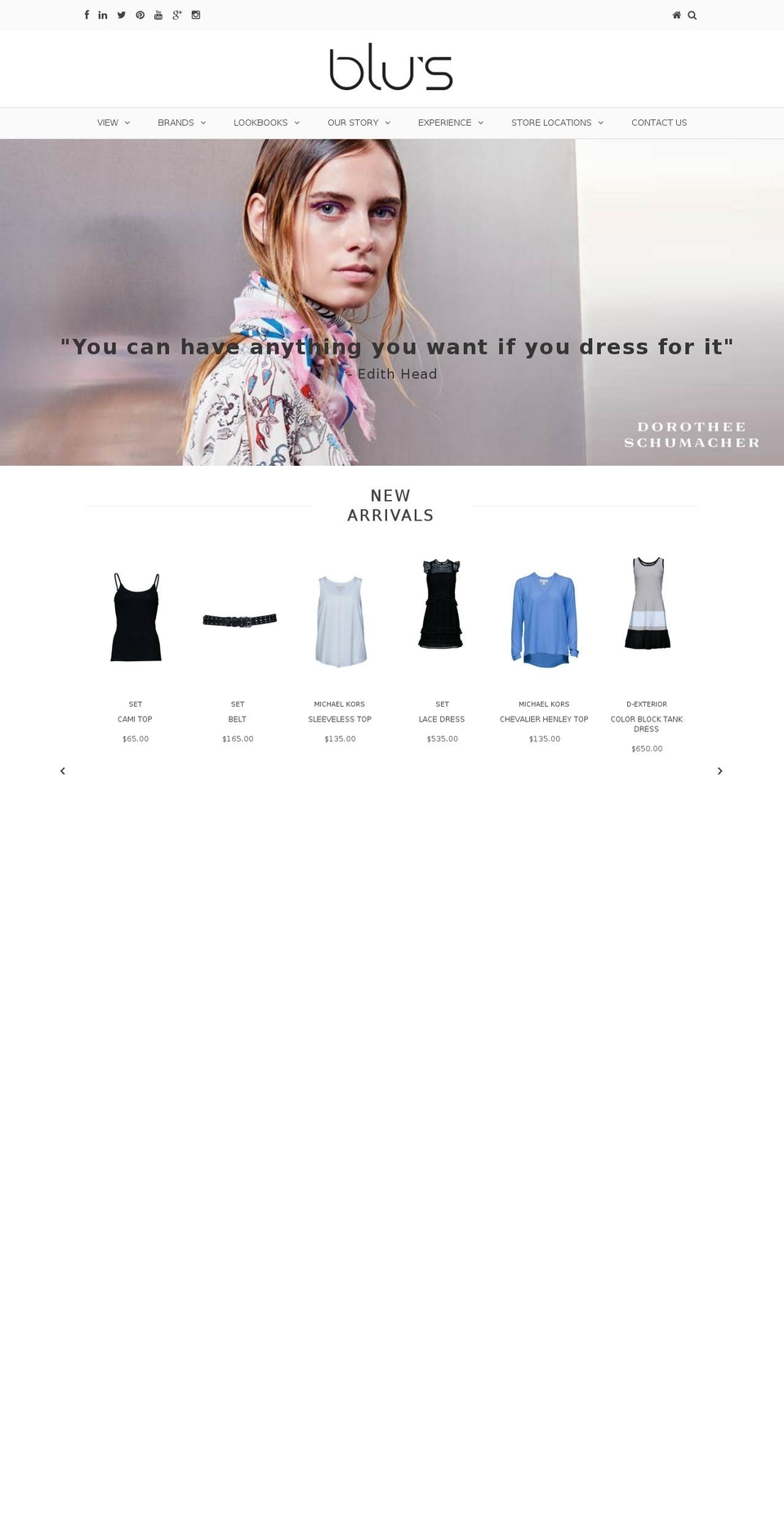 blus.com shopify website screenshot