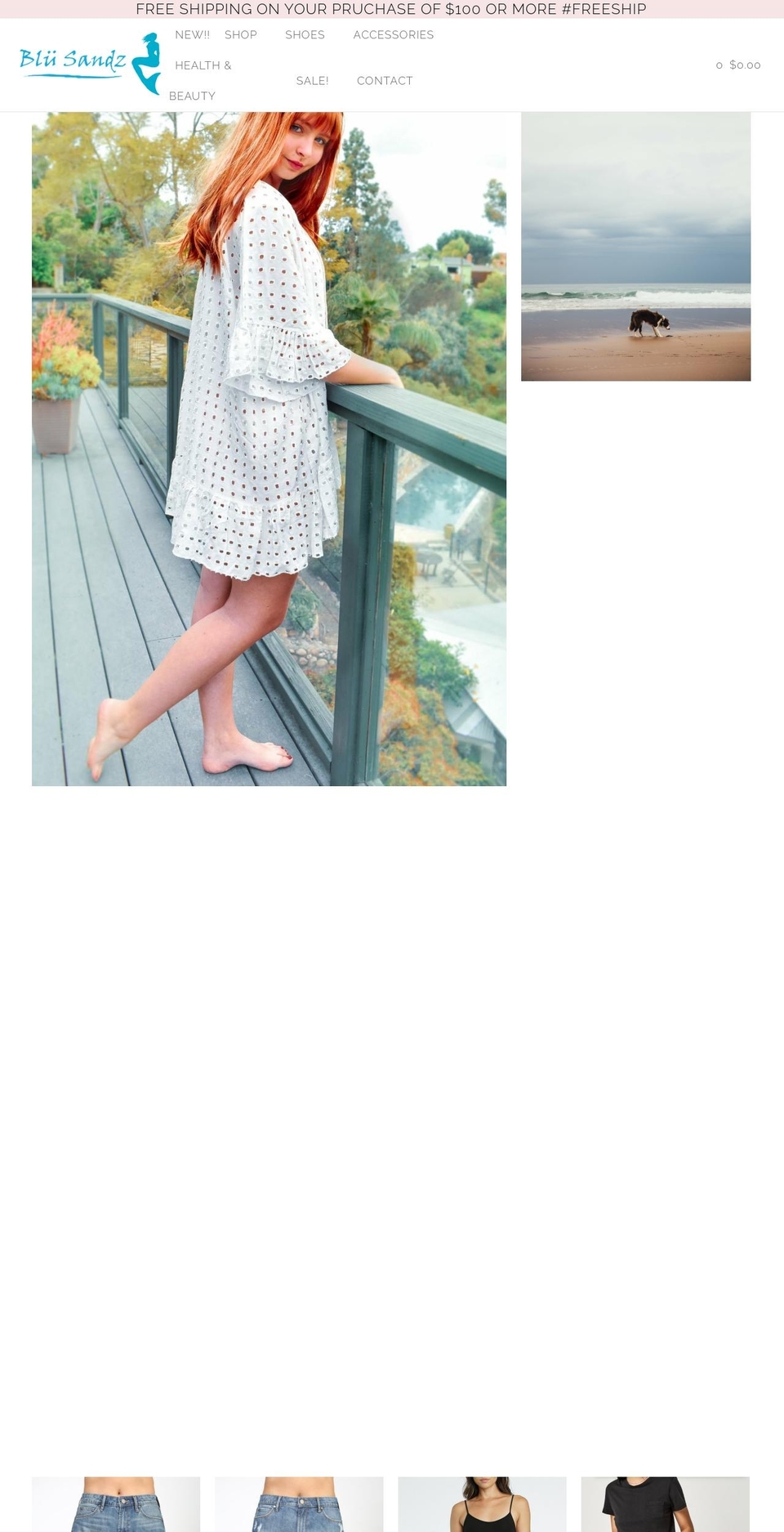 blusandz.com shopify website screenshot