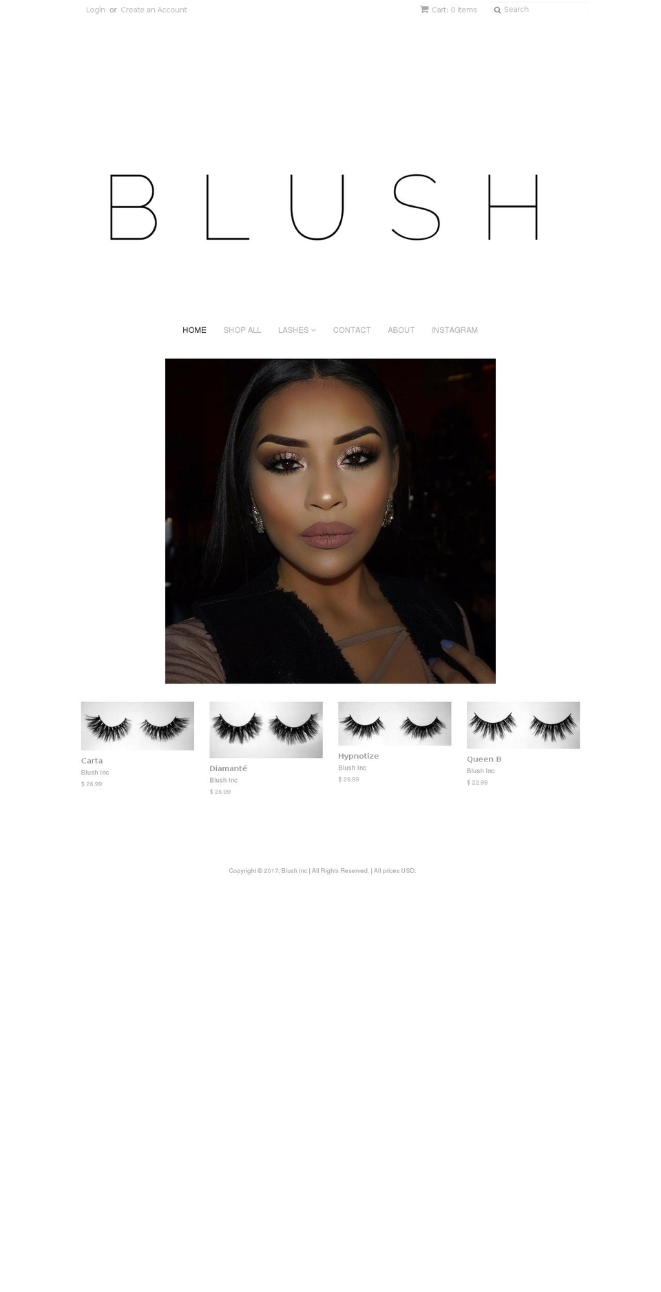 blush-inc.com shopify website screenshot