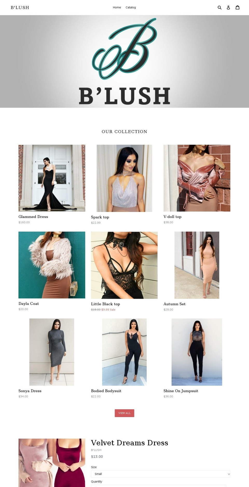 blush-styles.com — Shopify storefront screenshot