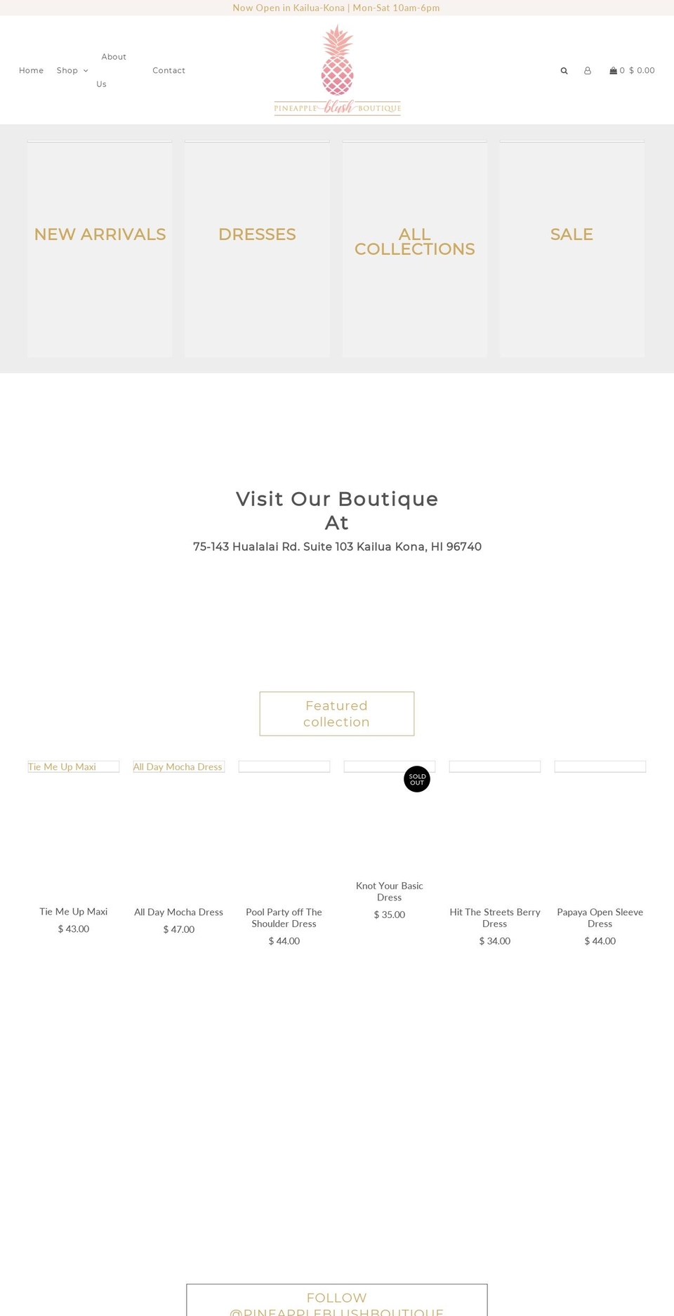 blush.boutique shopify website screenshot