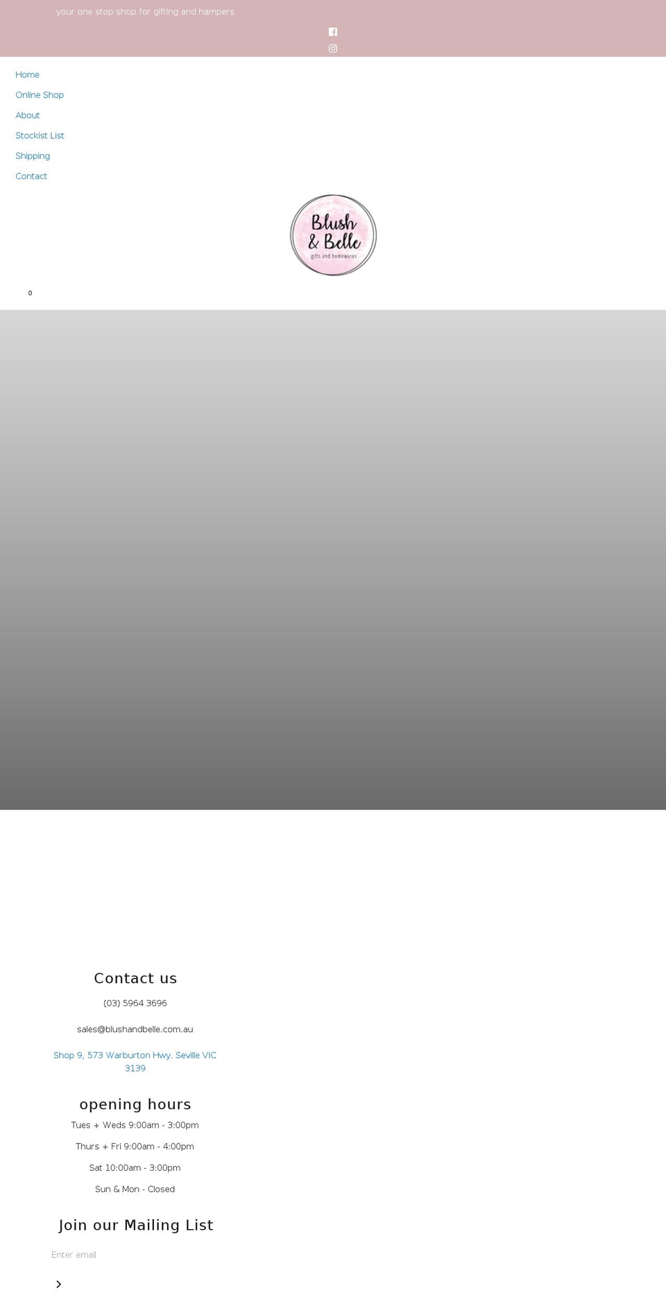 blushandbelle.com.au shopify website screenshot