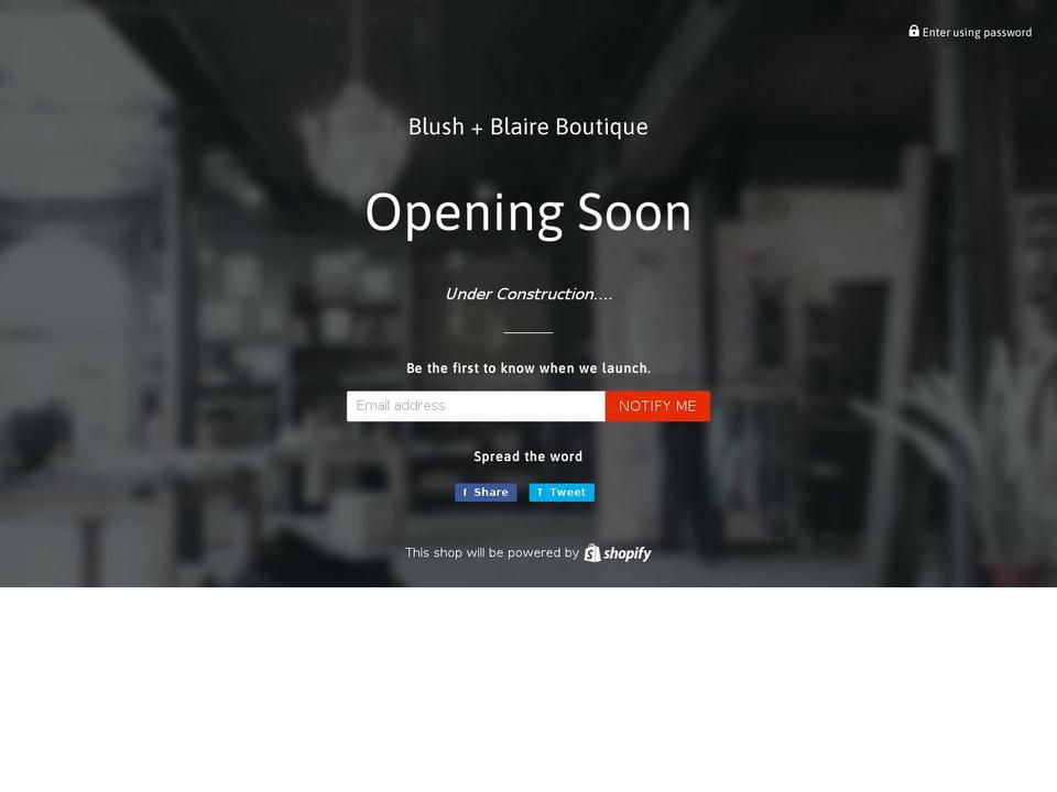 blushandblaire.com — Shopify storefront screenshot