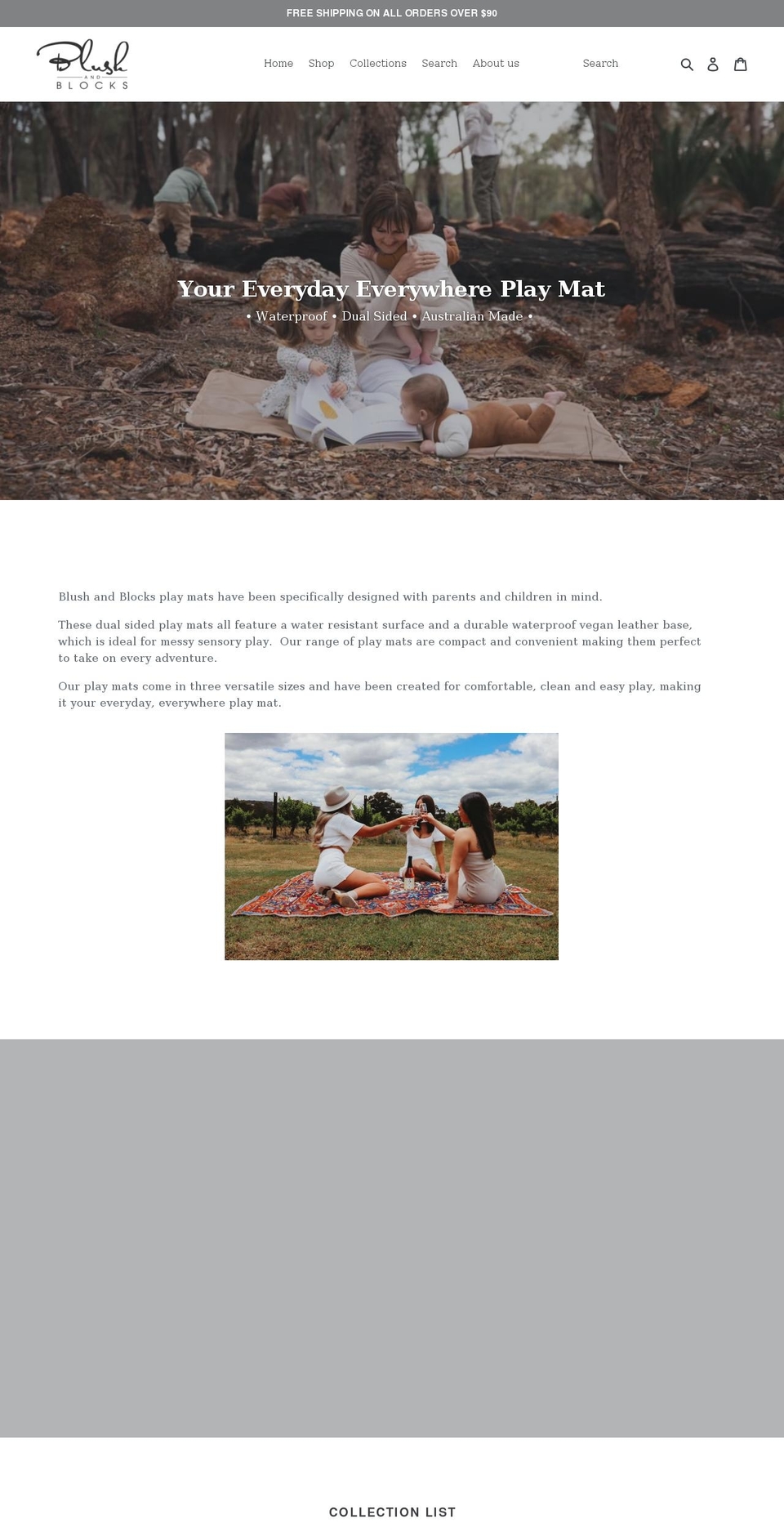 blushandblocks.com.au shopify website screenshot