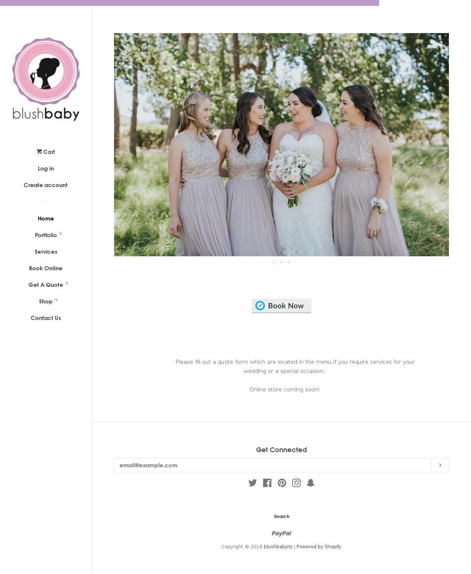 blushbabynz.com — Shopify storefront screenshot