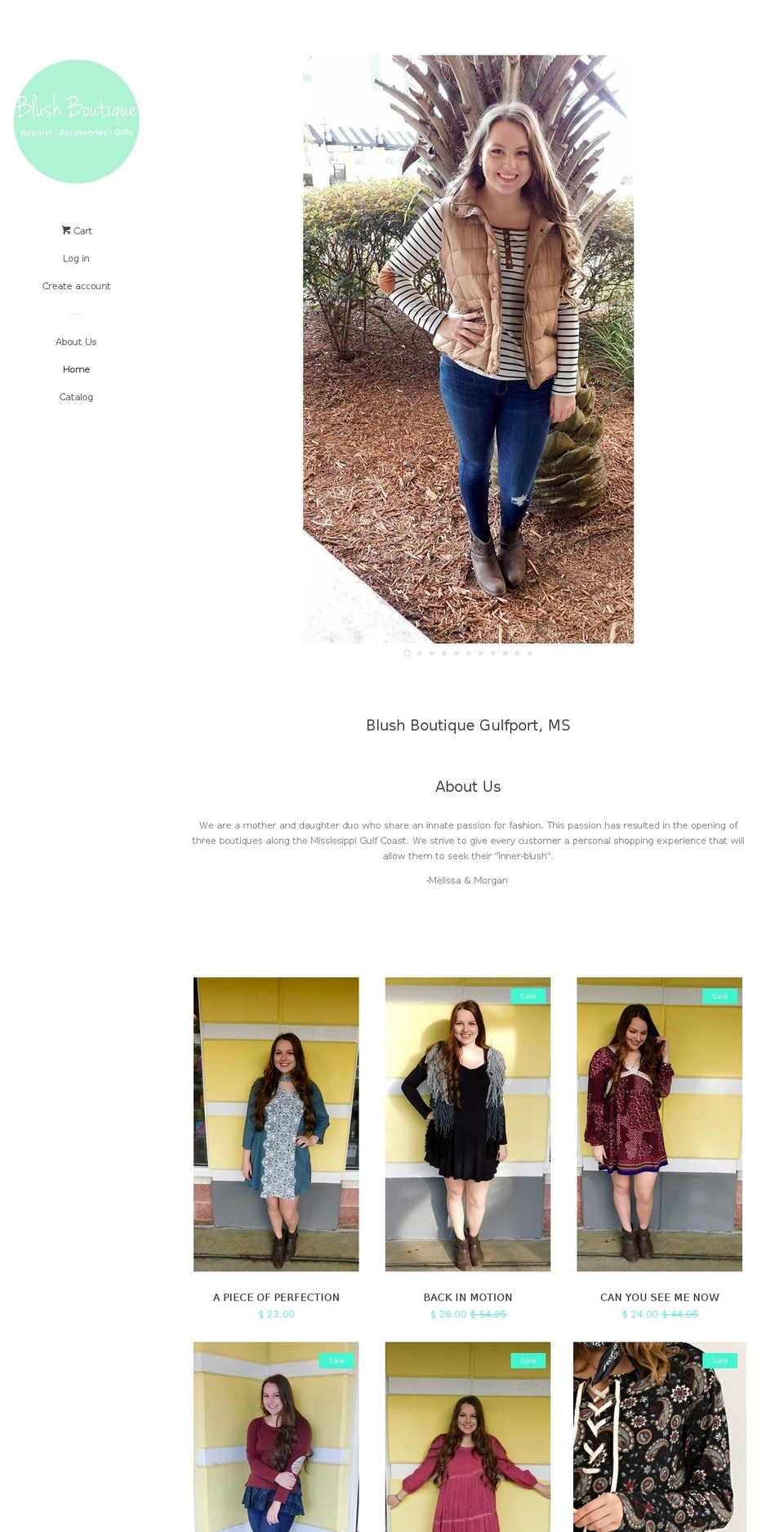 blushboutiquems.com shopify website screenshot
