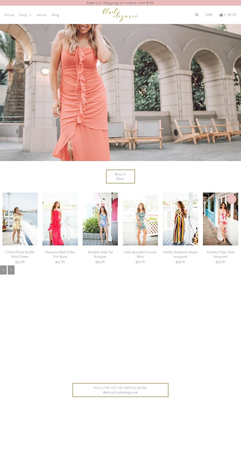 blushelegance.com — Shopify storefront screenshot