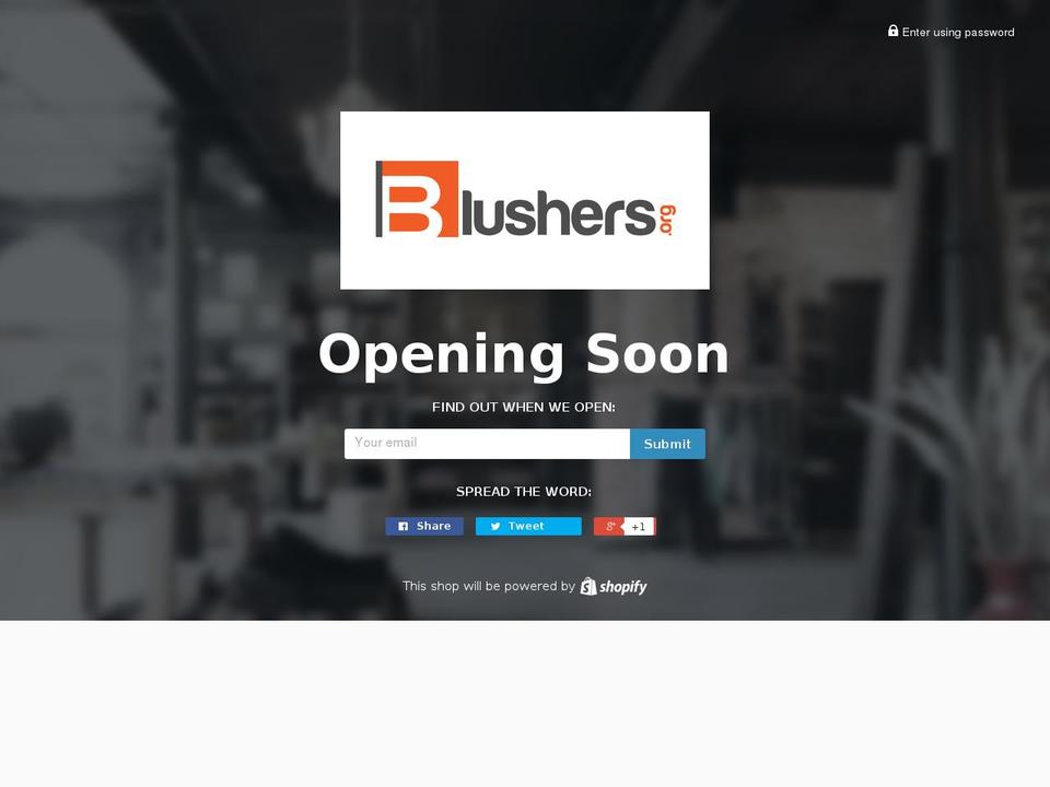 blushersales.com shopify website screenshot
