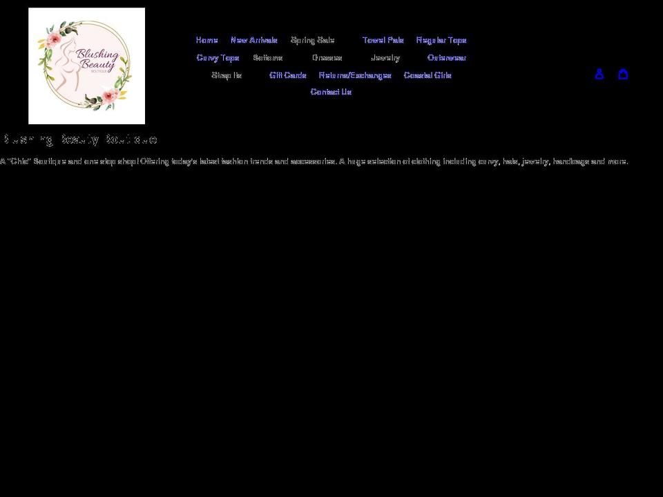 blushingbeautyboutiqueocmd.com shopify website screenshot