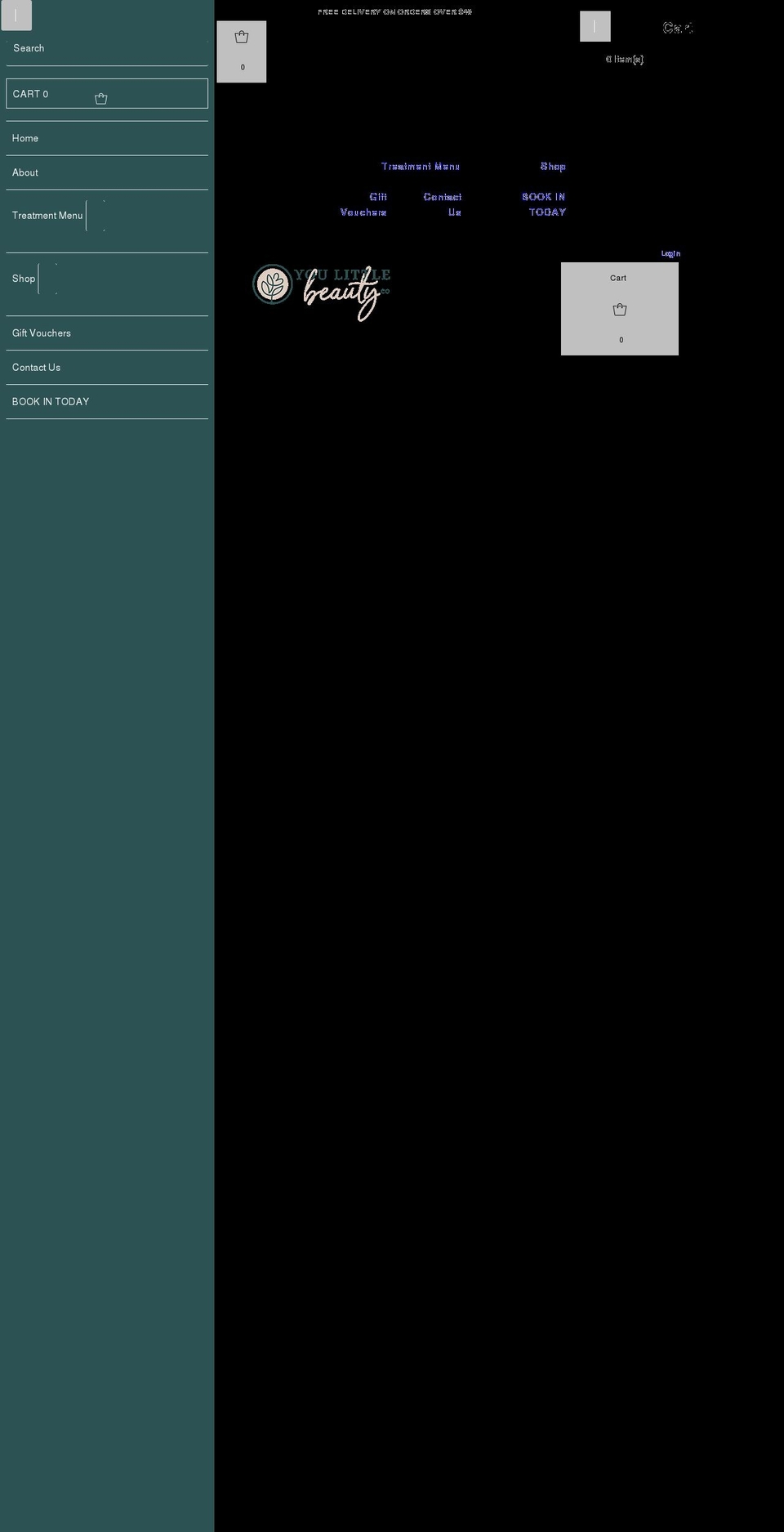 blushitbeautylounge.com — Shopify storefront screenshot