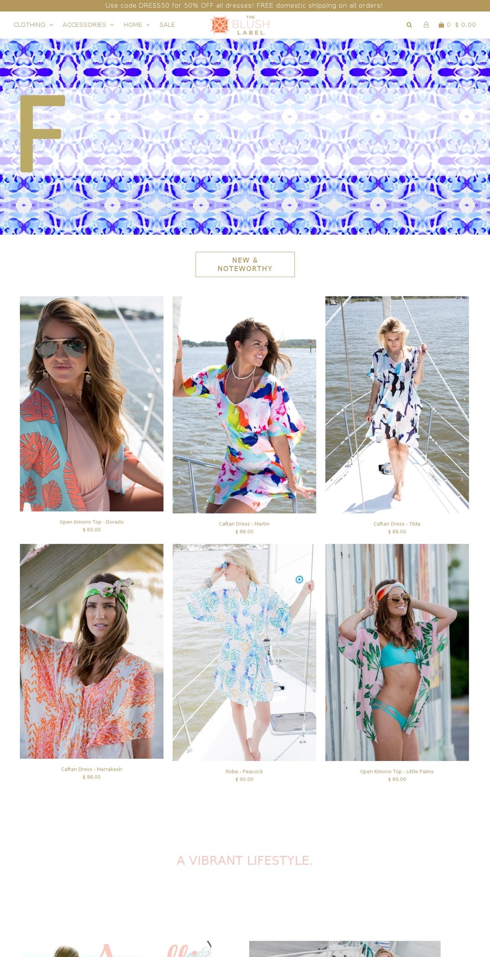 blushlabel.com — Shopify storefront screenshot