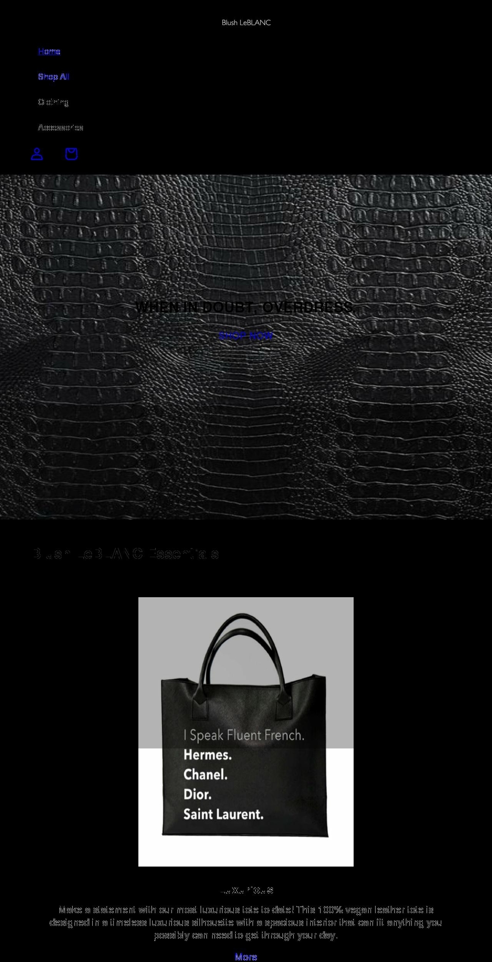 blushleblanc.com shopify website screenshot