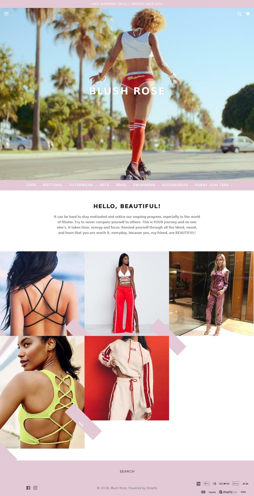 blushrose.biz shopify website screenshot