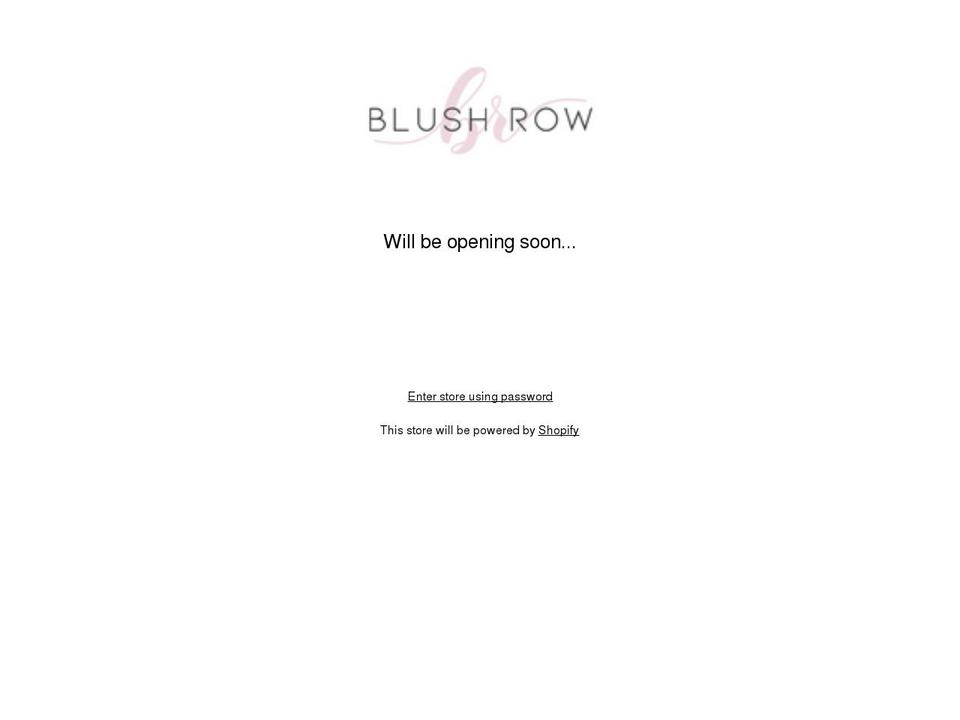 blushrow.com shopify website screenshot