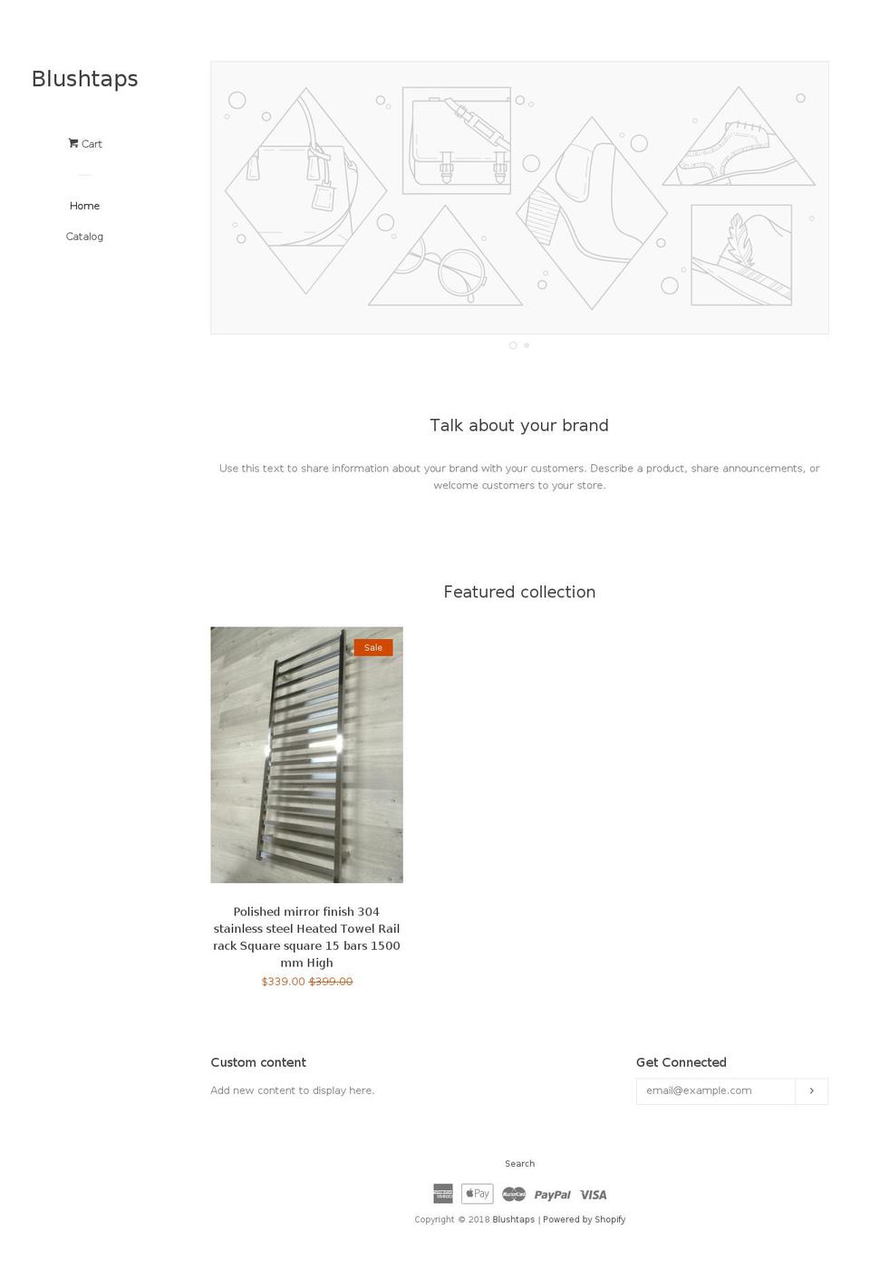 blushtaps.com — Shopify storefront screenshot