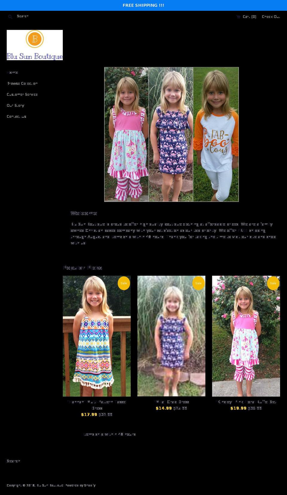 blusunboutique.com — Shopify storefront screenshot