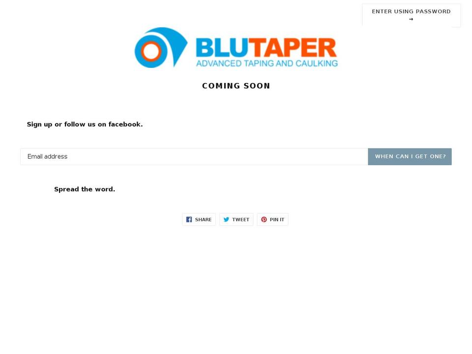 blutaper.com — Shopify storefront screenshot