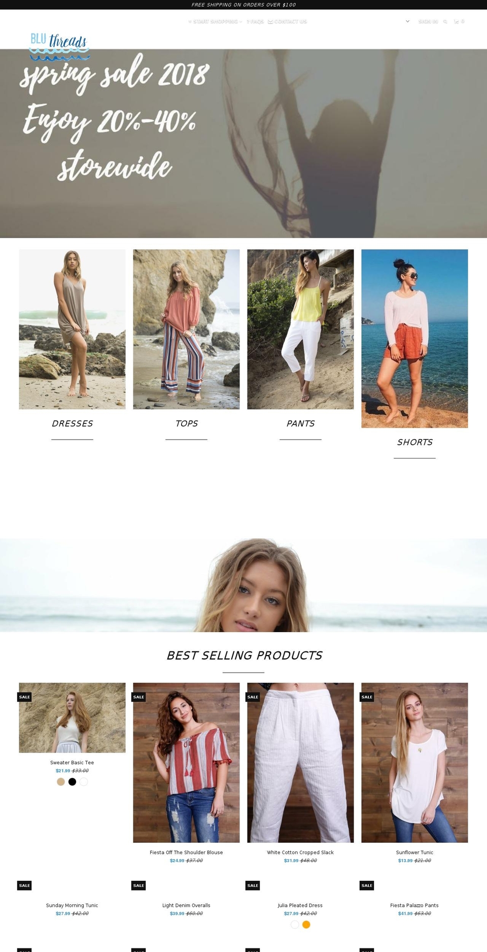 bluthreadsla.com shopify website screenshot