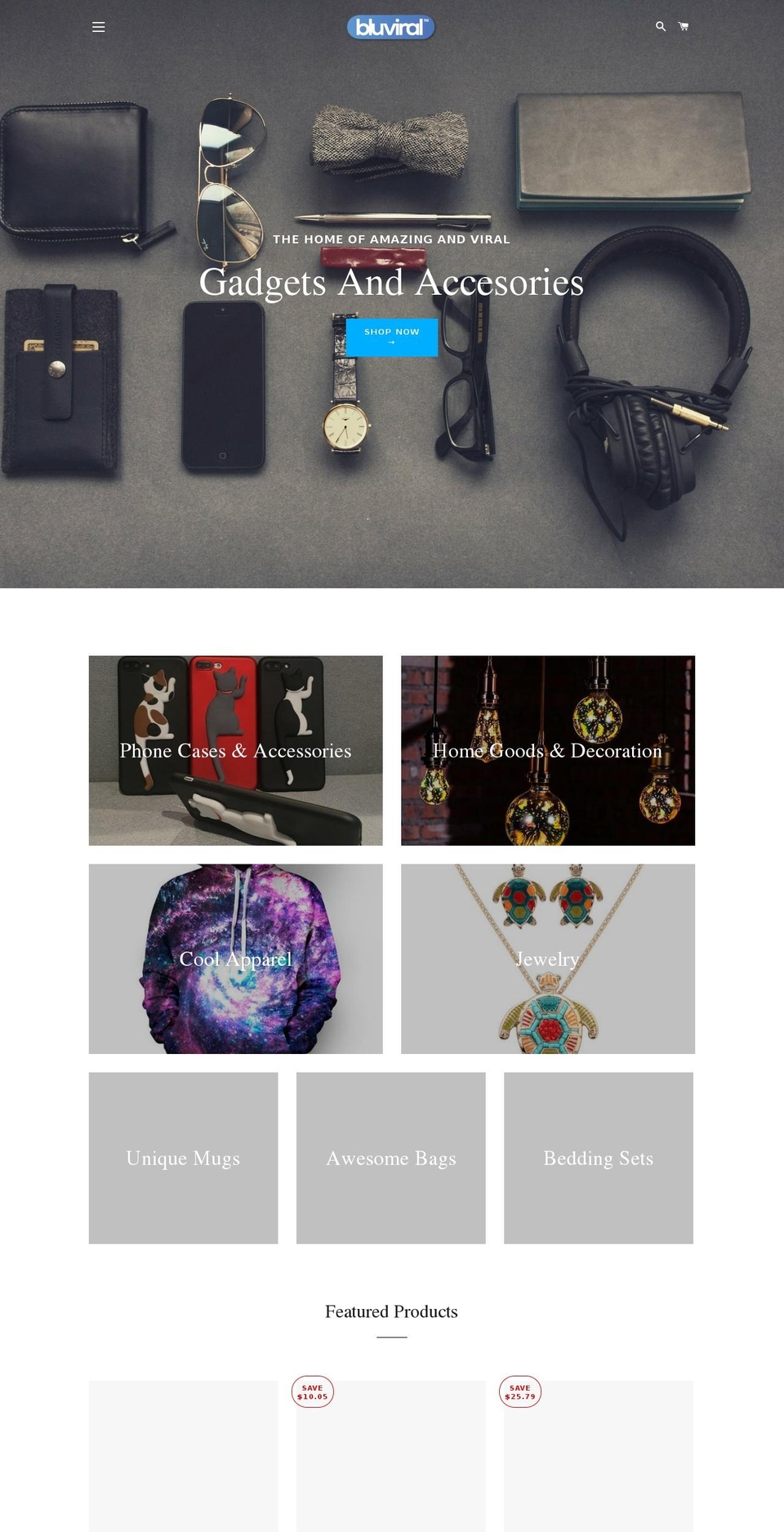 bluviral.com — Shopify storefront screenshot