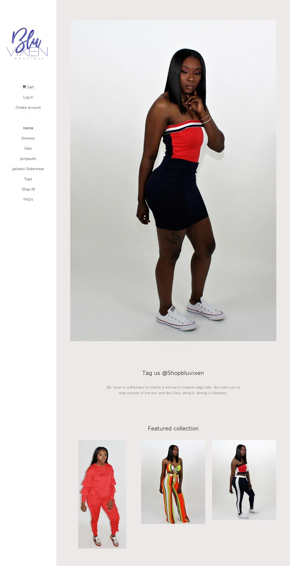 bluvixen.com — Shopify storefront screenshot