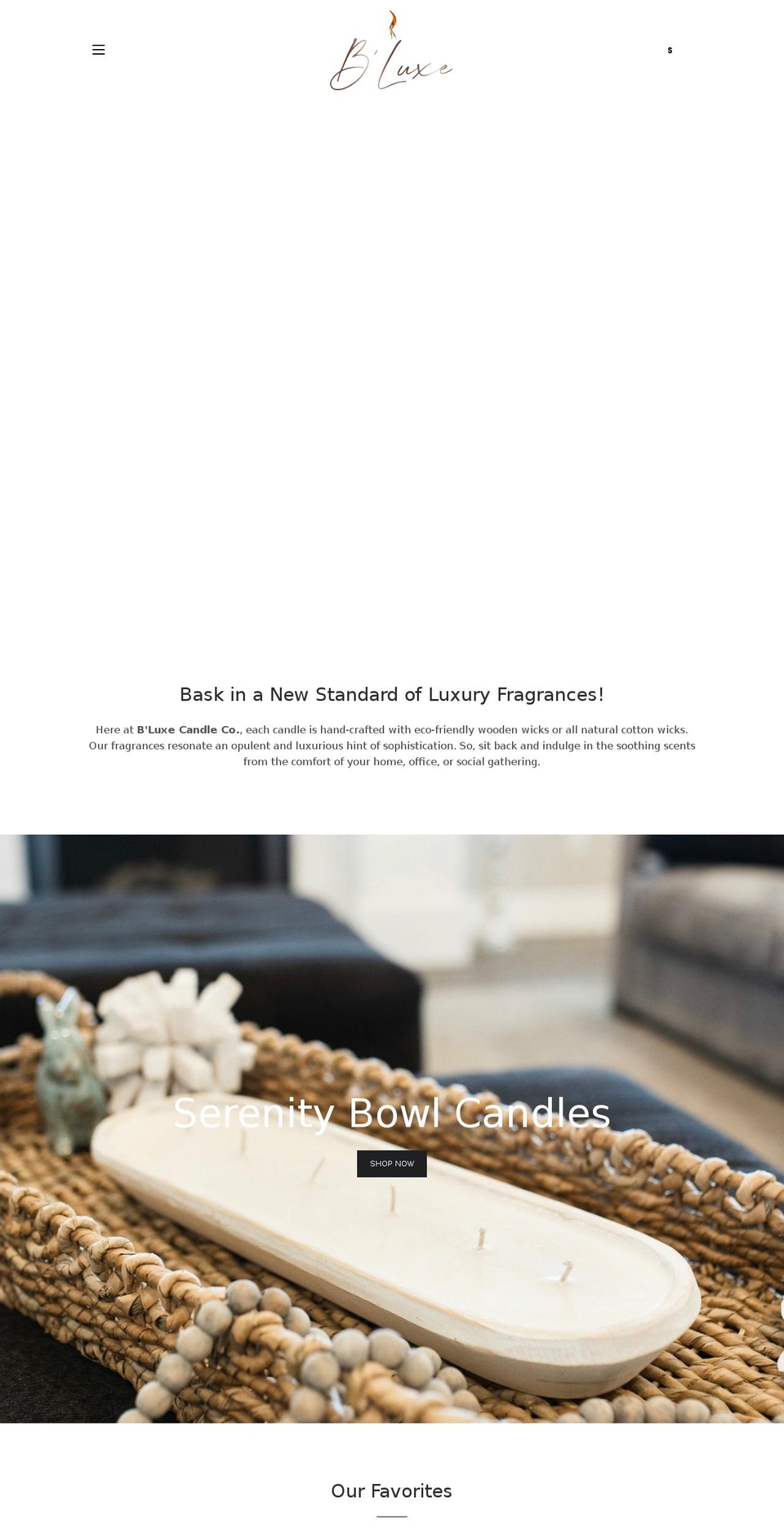 bluxecandles.com shopify website screenshot