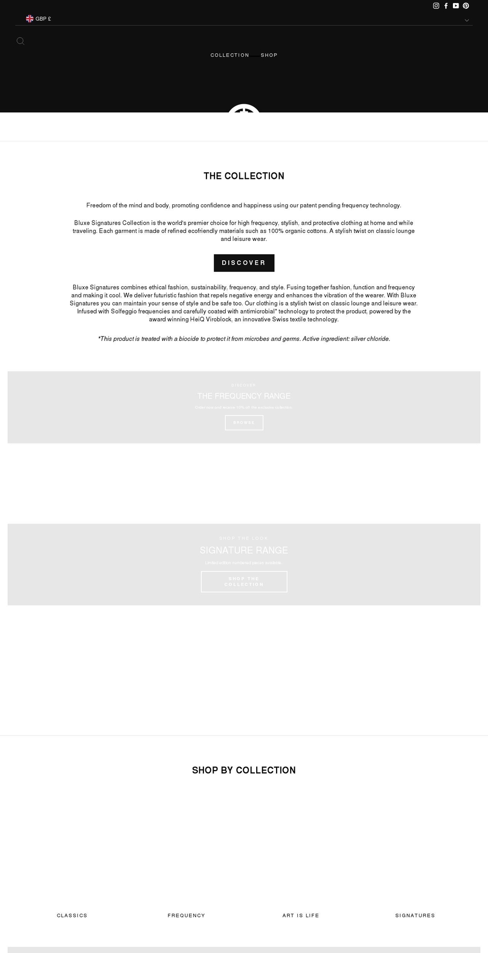 bluxeglobal.com shopify website screenshot
