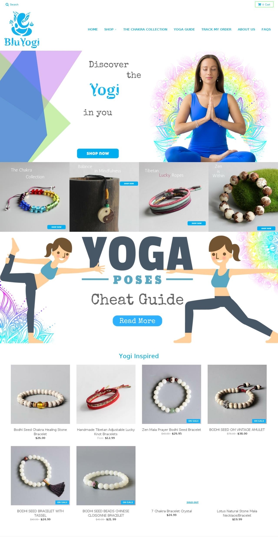 bluyogi.com — Shopify storefront screenshot