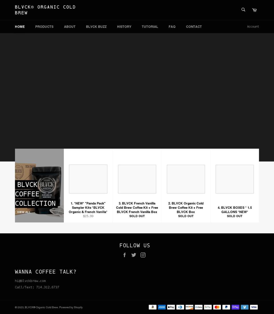 blvckbrews.com shopify website screenshot
