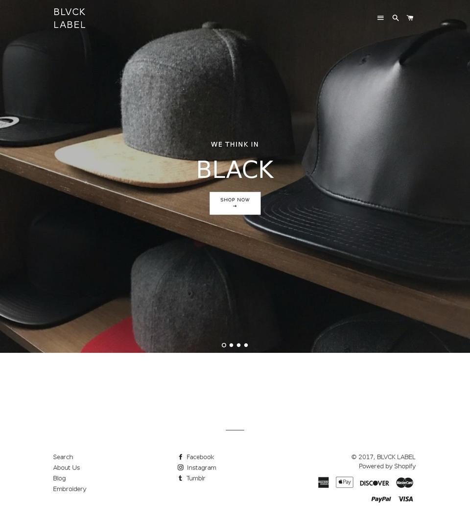 blvcklabel.com shopify website screenshot